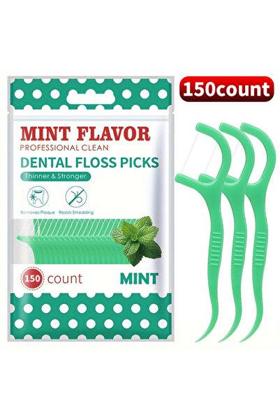 Choice1 150 قطعة من خيط تنظيف الأسنان مزدوج مفرد (ريمي سمايل) ناعم بخطين بنكه...