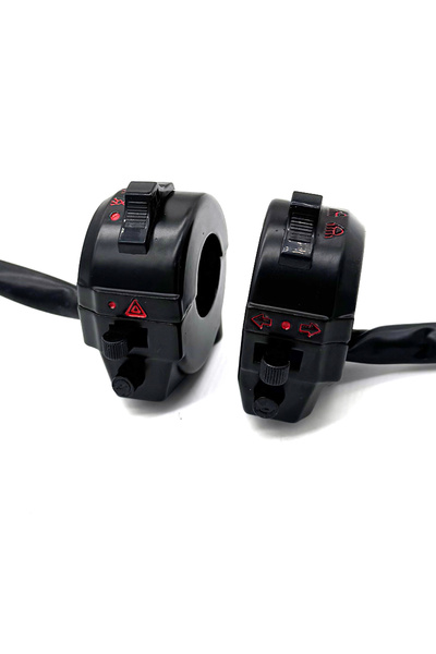 choice2 1 pair 22mm Motorcycle Handle Bar Left Right Electric Start Control S...