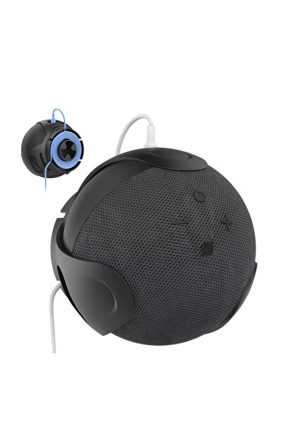 Choice حامل جداري أسود اللون لحافظة مكبر الصوت الذكي AmazonEcho Dot 5/4، يوفر...