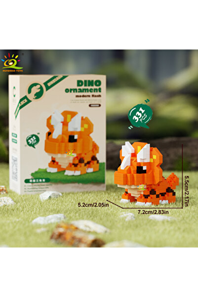 Choice8 رقم 11، نموذج ديناصور ملون من هويكيباو، مكعبات بناء صغيرة، ترايسيراتو...