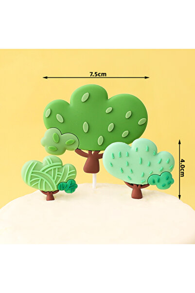 Choice19 3pcs Tree A Jungle Animals Cake Toppers Safari Kids 1st Birthday Par...