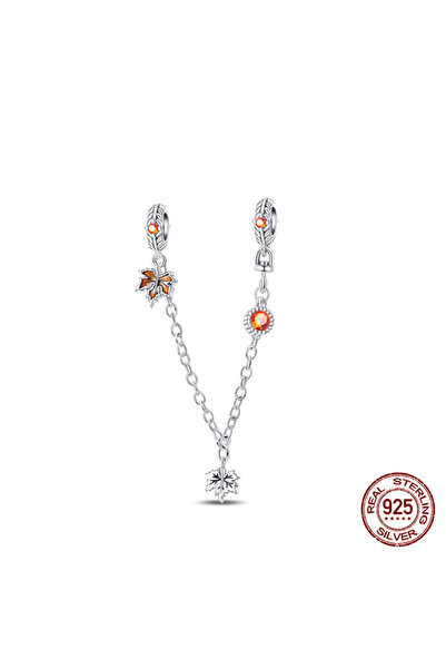 Choice79 PAC1353 Original 100% 925 Sterling Silver Star Moon Safety Chain Fit...