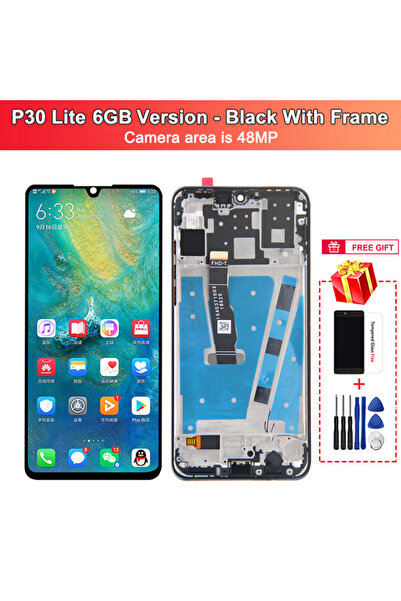 choice2 شاشة LCD بإطار أسود 48 ميجابكسل لهاتف P30 Lite، شاشة لمس لهواتف هواوي...