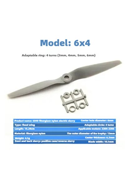 Choice3 مجموعة مراوح Gemfan الأصلية للتحكم عن بعد 6x4 للطائرات النموذجية - 6x...