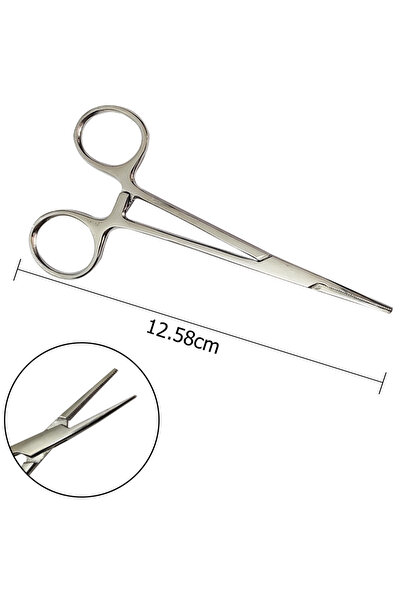Choice8 ملقط جراحي مستقيم من الفولاذ المقاوم للصدأ بطول 12.5 سم، ملقط لوقف ال...