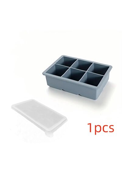 choice2 قالب مكعبات ثلج كبير أزرق اللون مع غطاء، قالب مكعبات ثلج مربع كبير من...