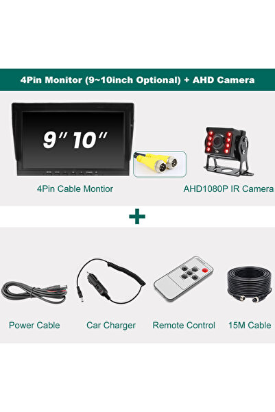 choice2 شاشة مقاس 10 بوصات مع كاميرا إضافية، شاشة GreenYi AHD مقاس 9/10 بوصات...