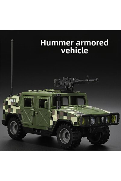 Choice7 سيارة هامر إم مدرعة خضراء اللون، مضادة للانفجار، نموذج بناء، لعبة تجم...