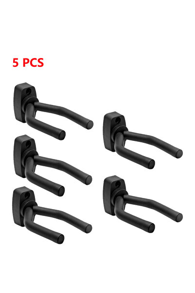 choice2 5 قطع من خطافات تثبيت جدارية سوداء لجميع أحجام الجيتارات، من 1 إلى 10...