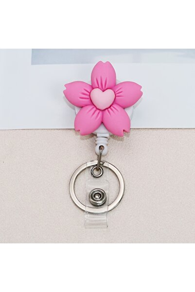 choice2 بكرة شارة طبية قابلة للسحب مصنوعة من الراتنج على شكل زهرة وردية لطيفة...