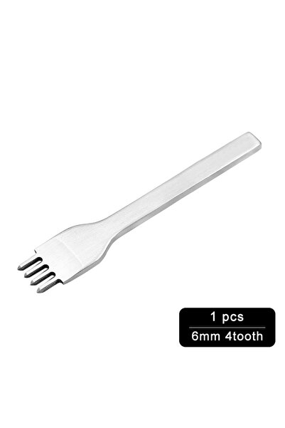 Choice7 قطعة واحدة من أداة ثقب الجلد ذات 4 شوكات مقاس 6 مم من MIUSIE، قطعة وا...