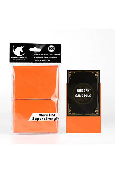 Choice21 100 قطعة من أغطية البطاقات البرتقالية غير اللامعة ذات الحجم القياسي ...