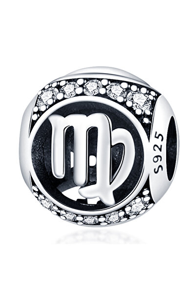 Choice8 خرزة برج العذراء بانداش أصلية من الفضة عيار 925، لونها فضي، مزينة بـ ...