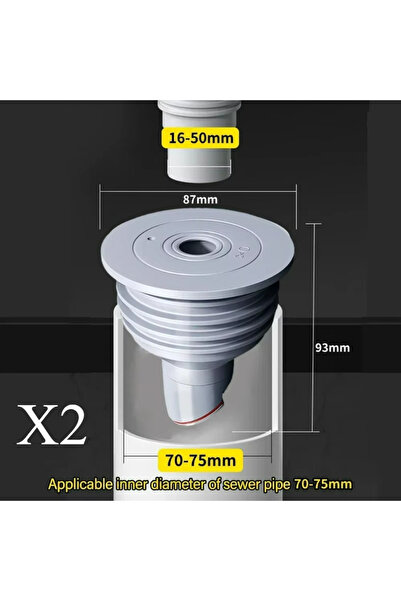 Choice5 70-75mm-2pcs New Sealing Cover for Washing Machine Sink Sewers Bathro...