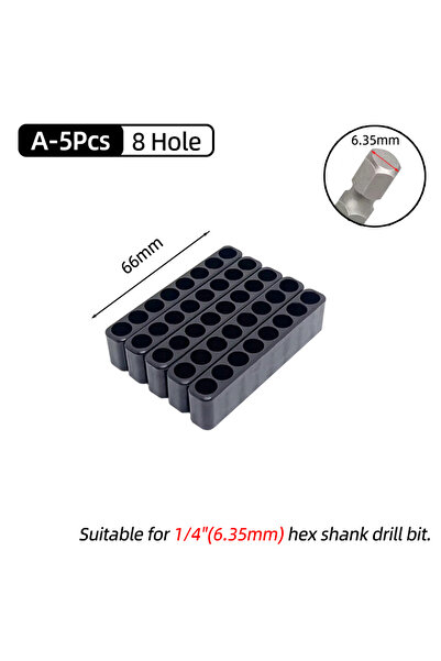 choice2 أ- مجموعة من 5 قطع، 8 فتحات، 6/8/10/12/15 فتحة، حامل رؤوس مفك براغي س...