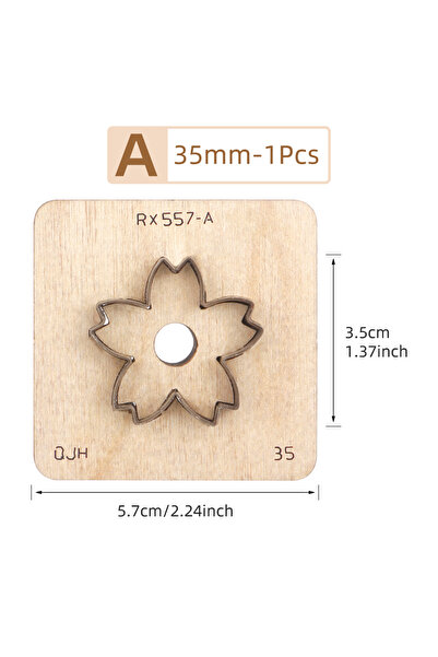 Choice10 قالب تقطيع جلد يدوي الصنع مقاس 35 مم، سكين ضغط لتقطيع بتلات الزهور، ...