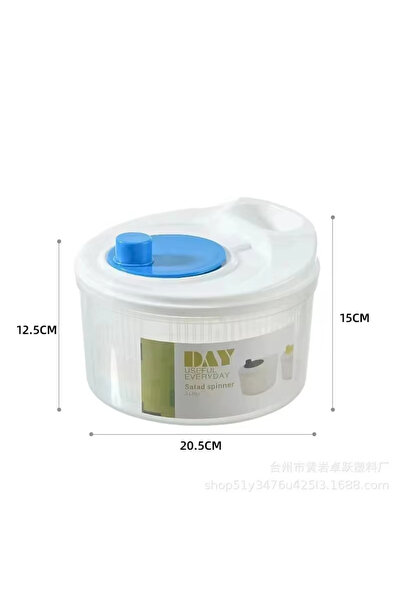 Choice1 Blue Salad Spinner Lettuce Greens Washer Dryer Drainer Crisper Strain...