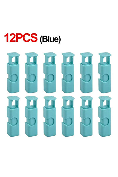 Choice3 أزرق - 12 قطعة 12 قطعة مشابك أكياس الخبز القابلة لإعادة الاستخدام مشا...