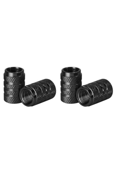 Choice1 Black 4pcs Universal Car Wheel Tire Valve Stem Caps Dust Covers Alumi...