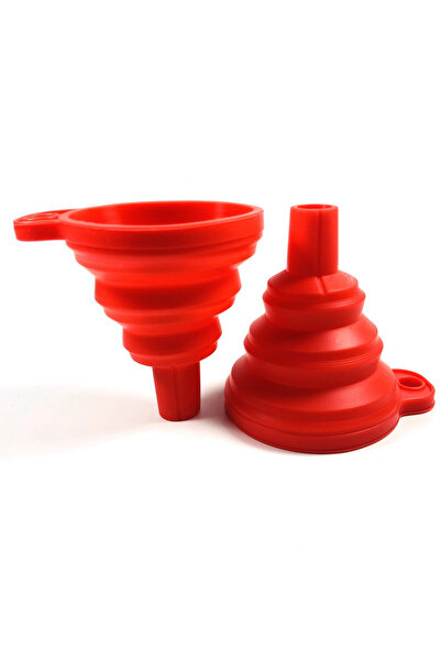 Choice3 red Funnels for Filling Bottles Kitchen Funnel Small Food Grade Silic...