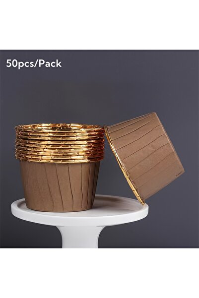 Choice4 مجموعة قوالب خبز دائرية للكب كيك والمافن، 50 قطعة، لون بني، 9 ألوان، ...