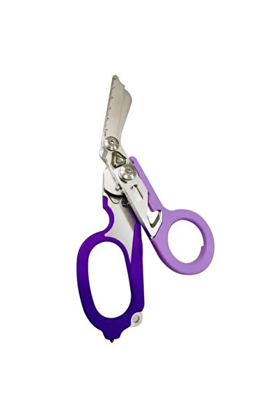 Choice3 مجموعة أدوات إسعافات أولية قابلة للطي 6 في 1 باللون الأرجواني، تتضمن ...