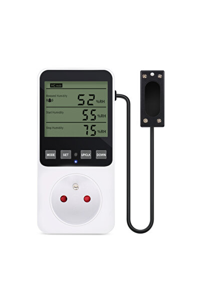 Choice3 مفتاح تحكم في الرطوبة ودرجة الحرارة مع قابس فرنسي، شاشة LCD رقمية، مف...