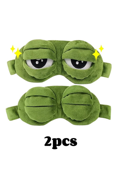 Choice1 قطعتان من قناع النوم ثلاثي الأبعاد على شكل ضفدع، قناع نوم طبيعي للعين...