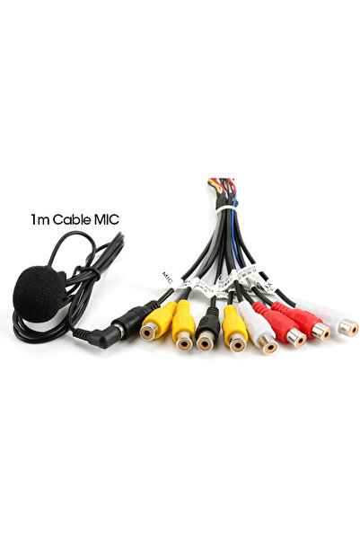 choice2 كابل إخراج RCA لراديو السيارة من Vtopek بطول 1 متر مع ميكروفون، يدعم ...