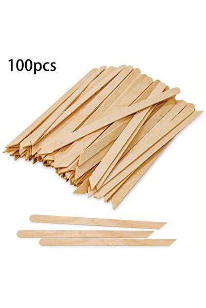 Choice 100pcs Precision Wooden Wax Applicator Sticks Smooth Skin Treatment – ...