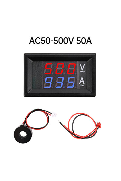 Choice1 مقياس فولتميتر رقمي 50-500 فولت تيار متردد 50 أمبير، مقياس أمبير رقمي...