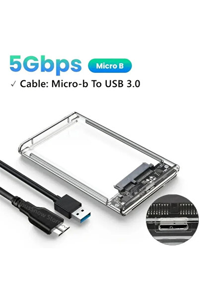 Choice1 علبة قرص صلب خارجي من نوع USB 3.0/Type C بحجم 2.5 بوصة تدعم تقنية SAT...
