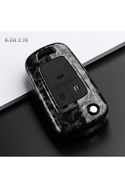 Choice4 غطاء مفتاح سيارة بثلاثة أزرار بتصميم ألياف الكربون ABS، مناسب لسيارات...