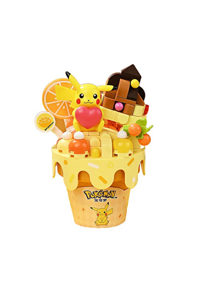 Choice3 مجموعة مكعبات بناء بوكيمون بيكاتشو مع صندوق، نموذج آيس كريم بيكاتشو و...
