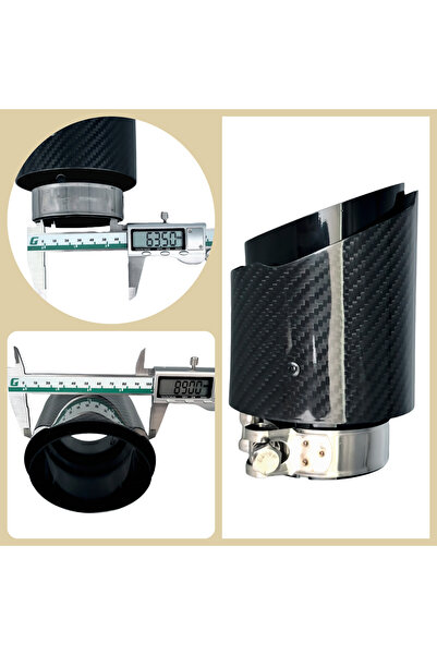 Choice13 كاتم صوت خلفي عالمي للسيارة من ألياف الكربون، مصنوع من الفولاذ المقا...