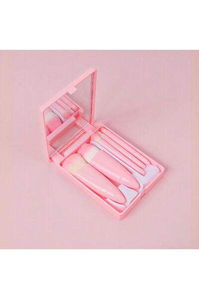 Choice3 pink 5pcs Travel Size Makeup Brushes Set Mini Makeup Brushes, Small C...