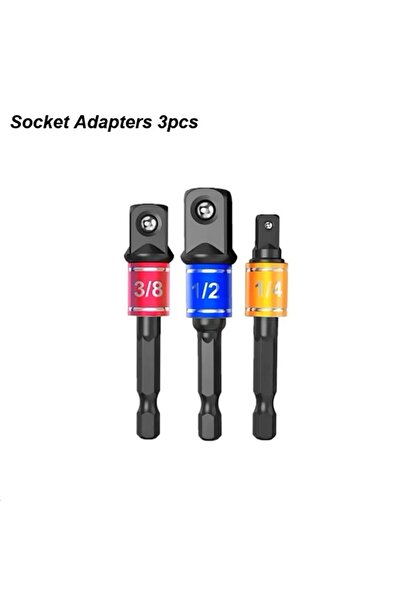 Choice محولات مقابس، مفك براغي بزاوية دوران 105 درجة، مقاسات 1/4 بوصة، 3/8 بو...