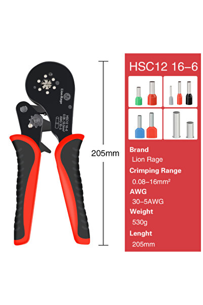 Choice9 كماشة تجعيد أطراف الأنابيب HSC12 16-6، كماشة تجعيد الأسلاك HSC8 6-4A،...