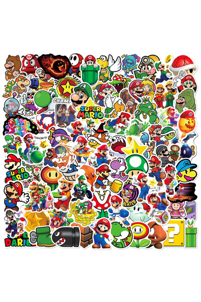 Choice6 ملصقات لعبة سوبر ماريو الكرتونية للأطفال، نمط 4، 100 قطعة أو 50/100 ق...