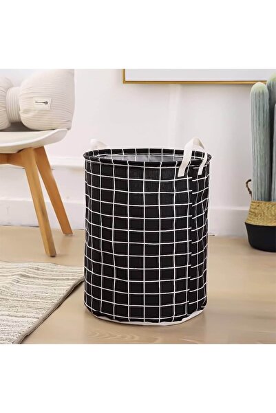 Thirty Three Design Foldable storage basket, 100% Cotton, handles, cylindrica...