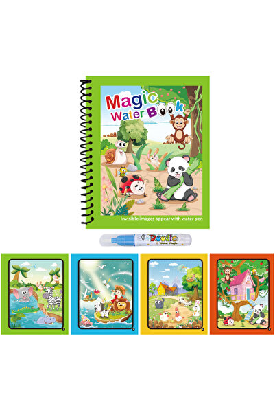 Choice7 ٨ كتب رسم مائية قابلة لإعادة الاستخدام مع قلم مائي قابل لإعادة التعبئ...