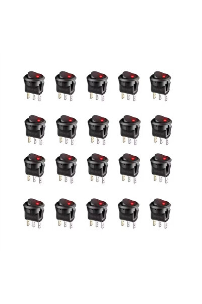 Choice3 red 20pcs/lot On-Off Control 4 Colors Push Button Switch 3 Pin 12V 20...