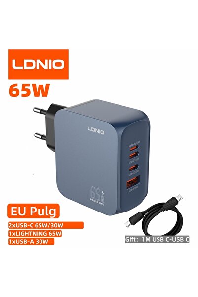 Choice1 65W EU Plug LDNIO Gan 100W Fast Charge Charger Type-C 65W 45W UK EU U...