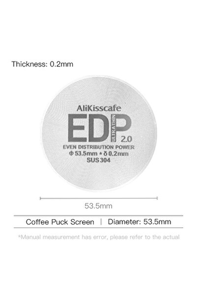 Choice3 فلتر شاشة قرص الإسبريسو من أليكي كافيه، قطعة واحدة، مقاس 53.5 مم، متو...