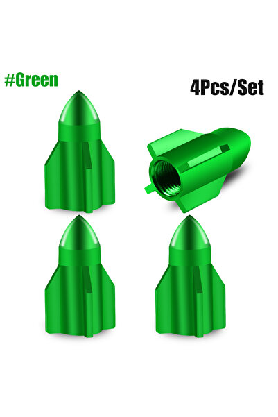 Choice25 C0063-Green 4pcs Car Tire Valve Cap Grenade Aluminum Tyre Valve Stem...