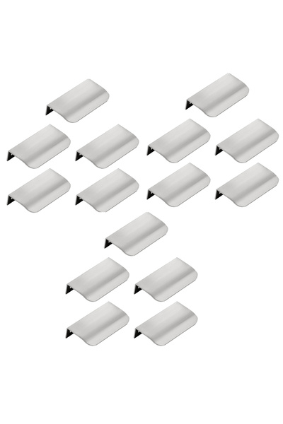 Choice6 15 قطعة رمادية، مقابض منزلية غير مرئية، مقابض مسطحة للخزائن، مقابض مع...