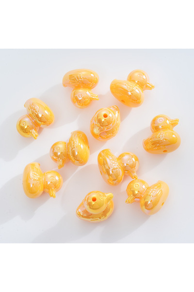 Choice3 خرز ثلاثي الأبعاد ملون على شكل بطة، مقاس 21.5 مم × 22.5 مم (5 قطع) من...