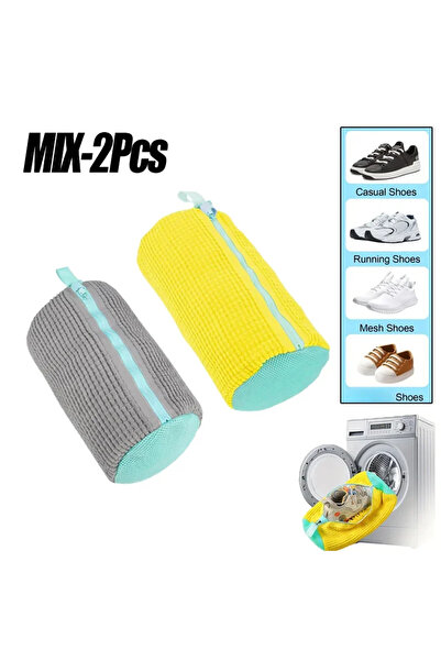 Choice5 2PCS-grey- yellow Laundry Bags Shoe Washing Machine Bag-with Zipper L...