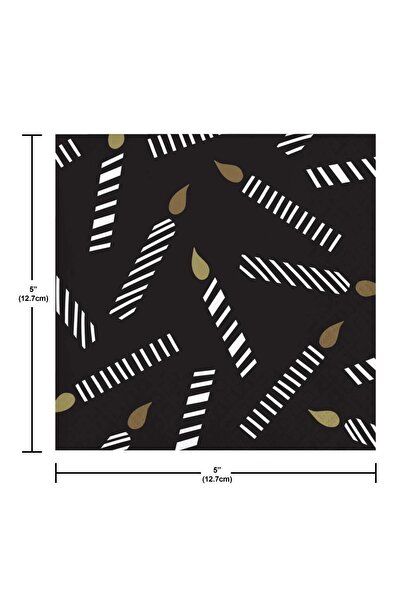 Creative Converting Golden Wishes Beverage Napkin 2-ply 16ct