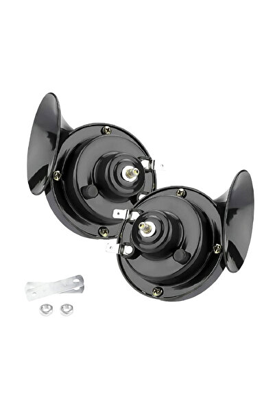 Choice 2PCS-12V Black 300db 12V 48W Car Snail Air Horn Waterproof Train Horn ...